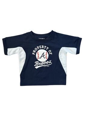 MLB Atlanta Braves Baseball Graphic T-shirt size 18 M Game Day Outfit LIKE NEW